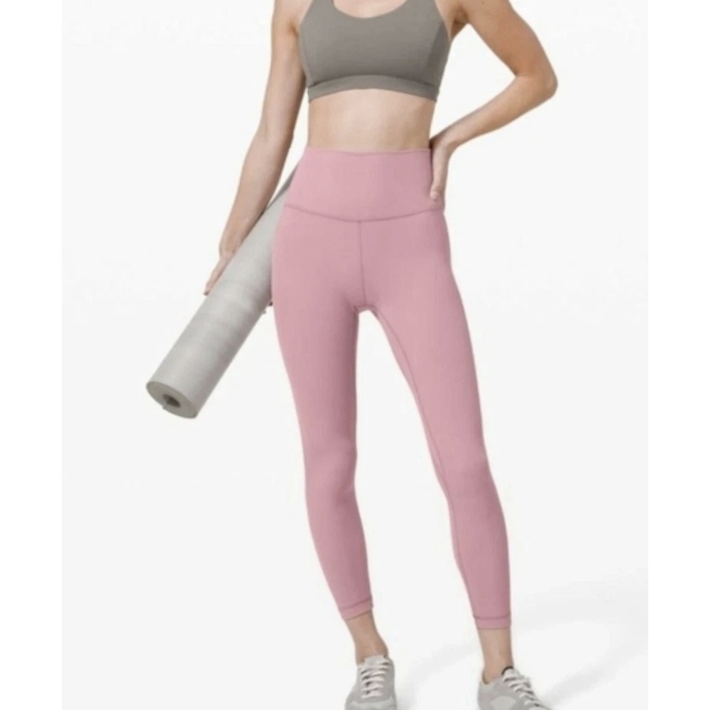 Lululemon Size 14 Align High-rise Crop 25" Pink Puff Leggings